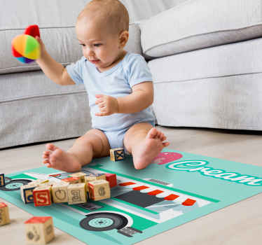 Ice cream truck kids vinyl rug - TenStickers