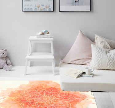 λουλουδάτο χαλί με σχέδιο μάνταλα λωτού - TenStickers