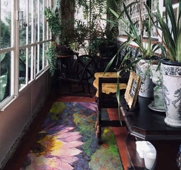 Vinyl Teppich Blumen impressionistische blumen - TenStickers