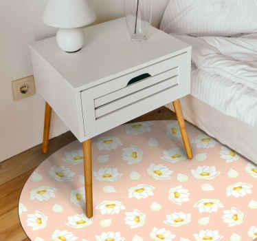 Lótusz rózsaszínű szirmok virágos szőnyeg - TenStickers