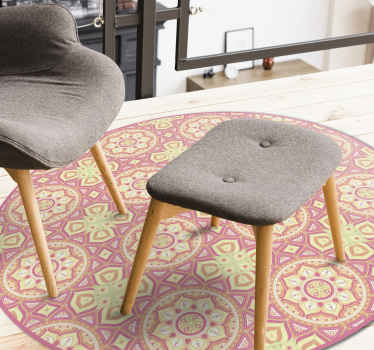 Alfombra vinílica mandala círculo de patrón de mandala - TenVinilo