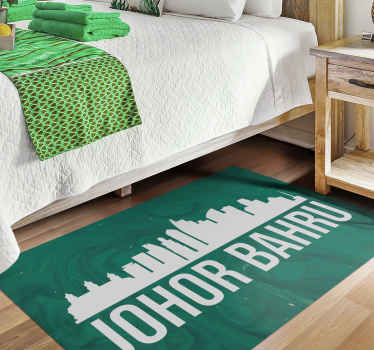 Green Johor Bahru skyline bedroom rug - TenStickers