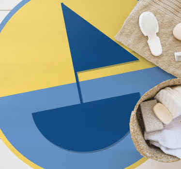 Båd og strand natur vinyl tæppe - TenStickers