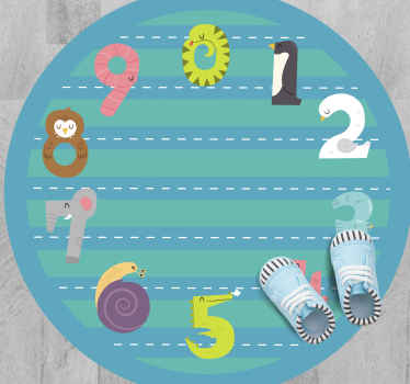 Alfombra vinílica infantil pista circular - TenVinilo