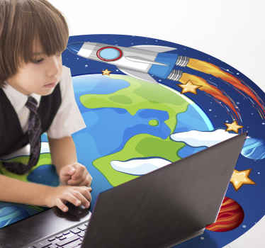 Galaxy detský originálny vinylový koberec - Tenstickers