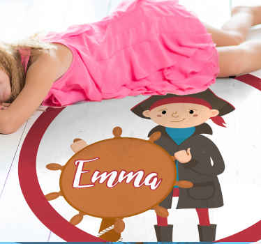Alfombra vinílica personalizable pirata personalizable - TenVinilo