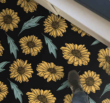 Vinyl Teppich Blumen Sonnenblumen Motiv - TenStickers