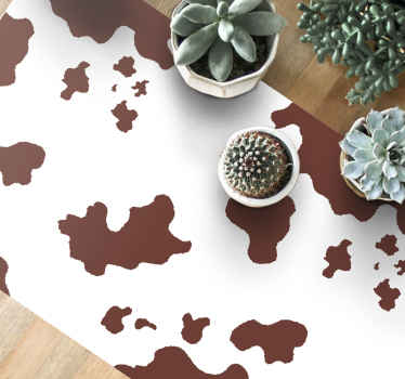 Cowhide Print animal print vinyl rug - TenStickers