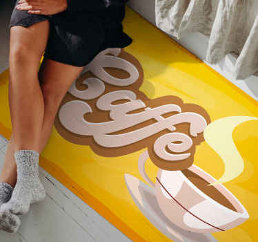 Tappeto pvc cucina progettazione del caffè - TenStickers