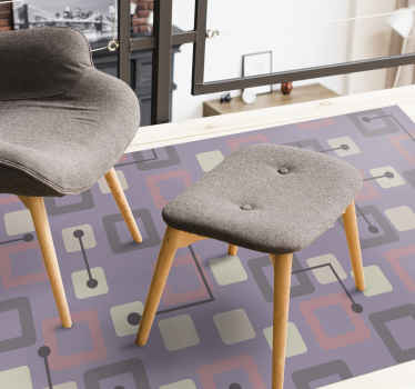 Geometric Circuitry geometric vinyl rug - TenStickers