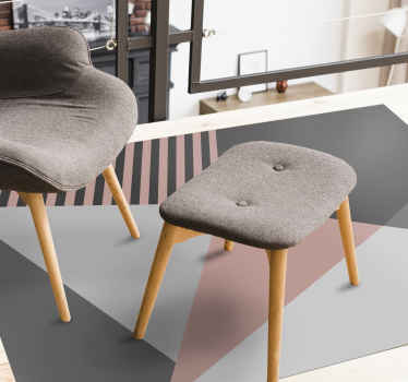 Alfombra vinílica moderna motivo geométrico triangular - TenVinilo