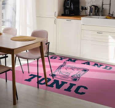 Gym & Tonic custom  vinyl rug - TenStickers
