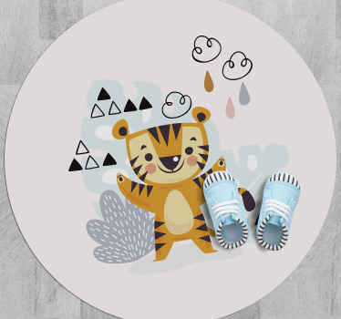 Kresba tigrovaného detského vinylového koberca - Tenstickers