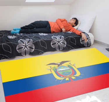 Alfombra vinílica rayas bandera Ecuador - TenVinilo