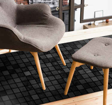 Black squares geometric rugs - TenStickers