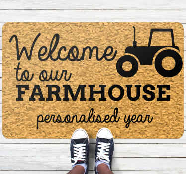 Welcome to our farmhouse tractor custom rug - TenStickers