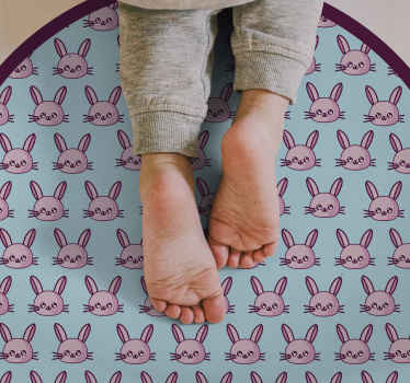 Bunny Playground nursery vinyl rug - TenStickers