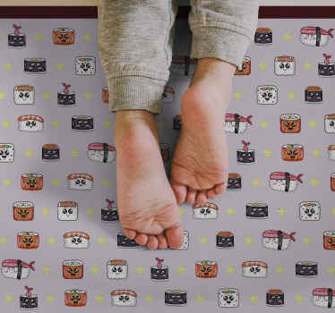 detský vinylový koberec sushi kreslený vzor - Tenstickers