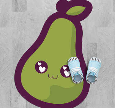 Cute Avocado Design nursery vinyl rug - TenStickers