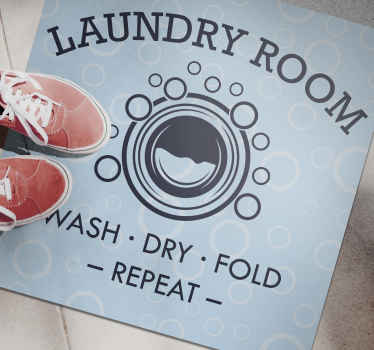 Laundry washing machine custom rug - TenStickers