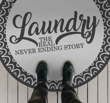 Laundry never ending custom rug - TenStickers
