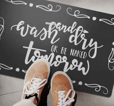 Laundry naked tomorrow custom rug - TenStickers