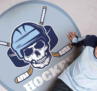 Ice Hockey star circle game mat - TenStickers