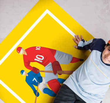 Two Ice Hockey Players game mat - TenStickers