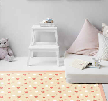 Heart Pattern Decor nursery vinyl rug - TenStickers