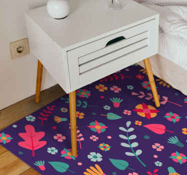 Vinyl Teppich Blumen floraler farbtupfer - TenStickers