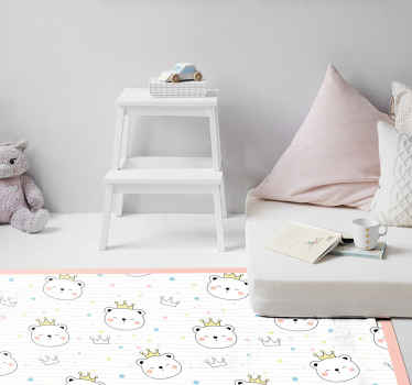 Detský vinylový koberec polka dot crown - Tenstickers