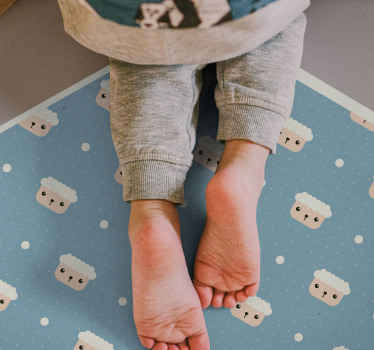 Sheep Pattern nursery vinyl rug - TenStickers