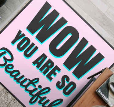 You are so beautiful wow custom rug - TenStickers