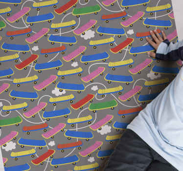 rôzne vinylové koberce pre deti skateboard vzor - Tenstickers