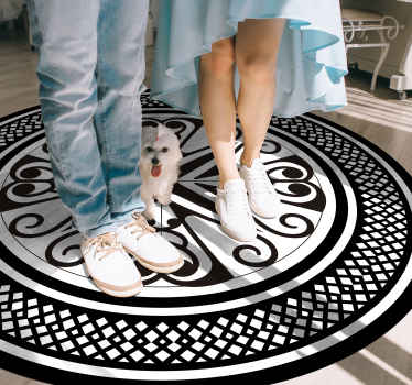 Vinyl Teppich geometrisch kreisförmige wirbeleinlage - TenStickers