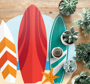 Tapis vinyle extérieur trio de planches de surf - TenStickers