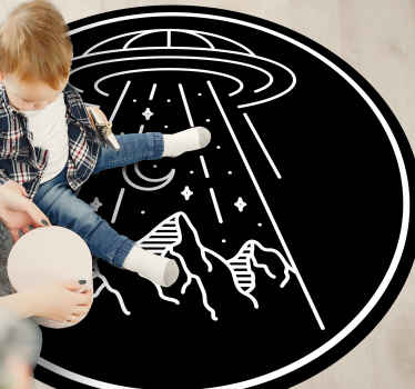 Alfombras vinílicas juvenils Dibujo ovni - TenVinilo