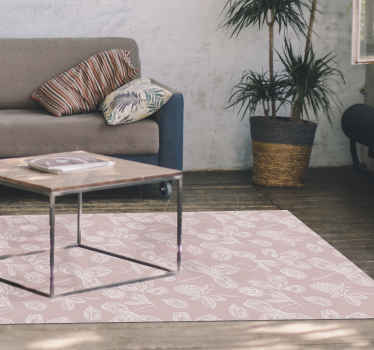 Vinyl Teppich Blumen botanische skizzen - TenStickers