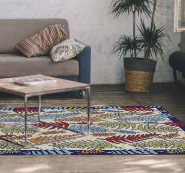 Botanikai csíkok vinil szőnyeg virágok és növények - TenStickers