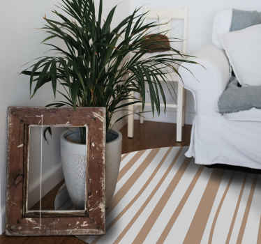 Soft Striped Elegance circular vinyl carpet - TenStickers