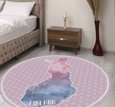 Lämmin suomalainen maailmakartta vinyylimatto - Tenstickers