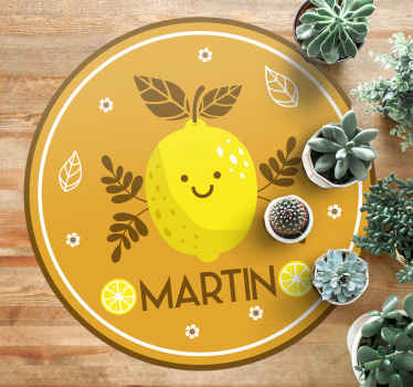 Nasmejane limone personalizirana podloga - TenStickers