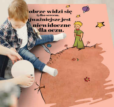 Galaxy cytat z niestandardowego dywanu małego księcia - TenStickers