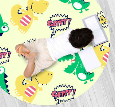 恐龙图案卧室地毯 - TenStickers