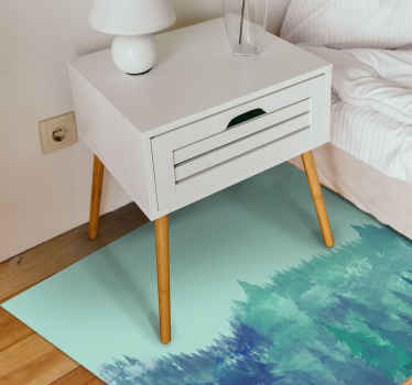 Frodig grøn skov natur vinyl tæppe - TenStickers