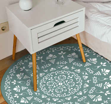 Vinylteppich nordisch Grauer runder zier - TenStickers