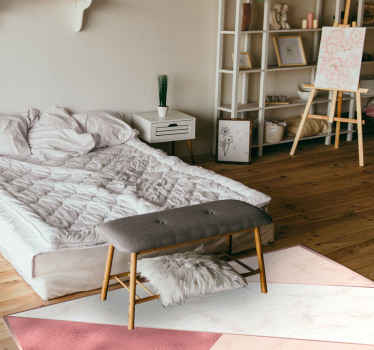 Tapis vinyle chambre marbre triangulaire - TenStickers