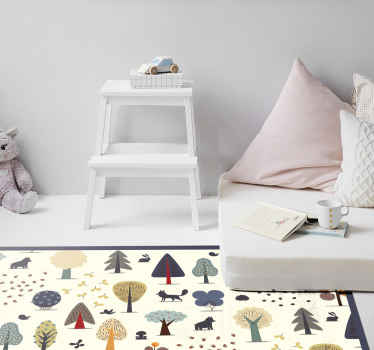 Geïnspireerd door de noordse natuur vinyl tapijt kind - TenStickers