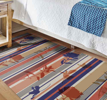 Vinil podovi cvijeće i biljke prugasti cvjetni uzorak - TenStickers