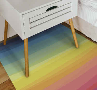 Alfombra vinílica rayas arcoíris degradado - TenVinilo